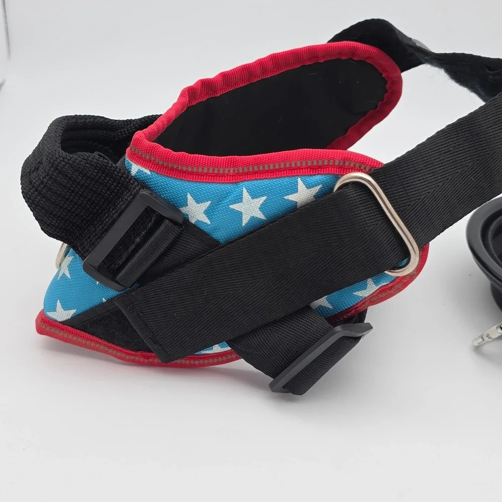Doggy Kingdom No-Pull Dog Harness Small Reflective 4th Of July Stars Patriotic